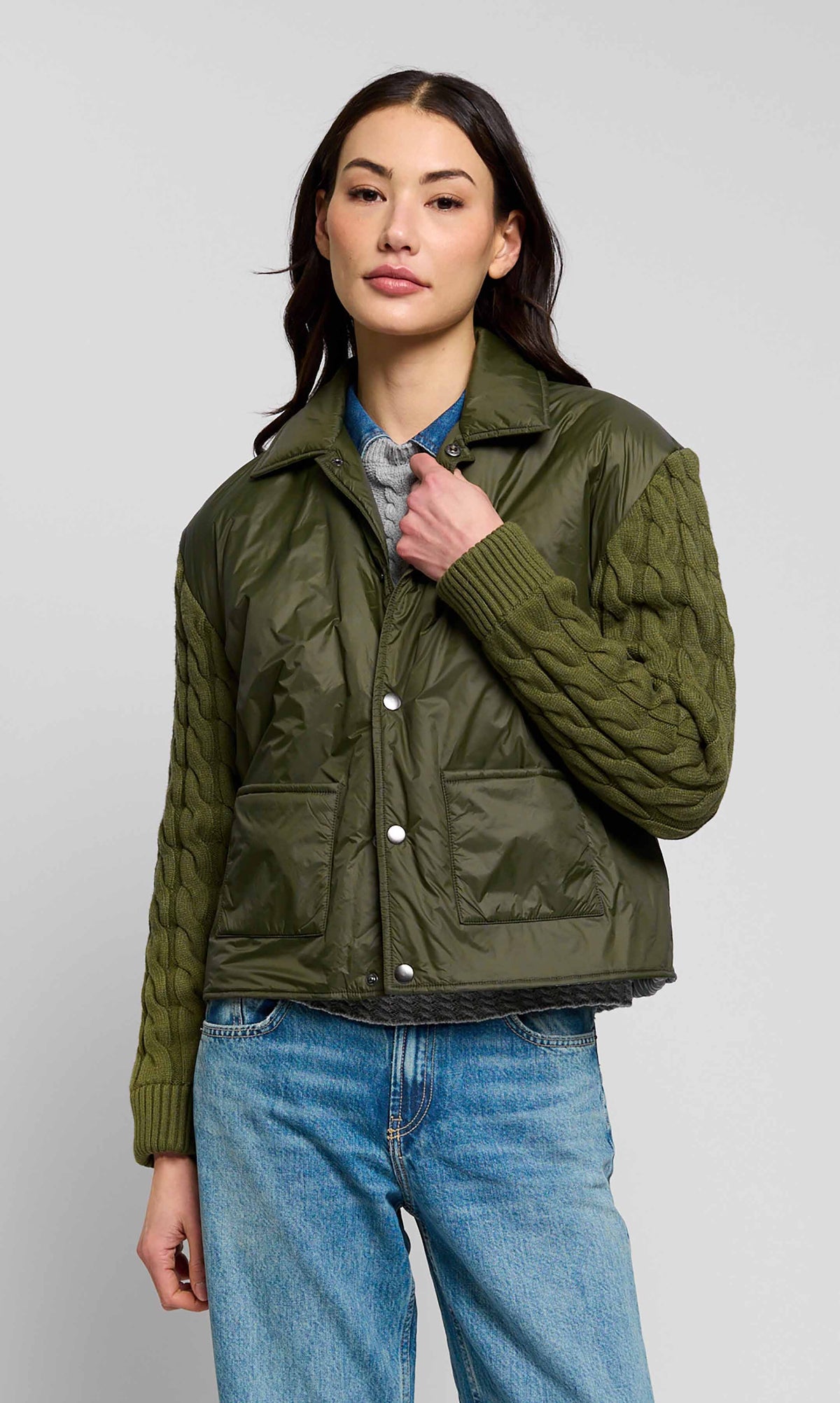 HUDSON NYLON X SWEATER JACKET