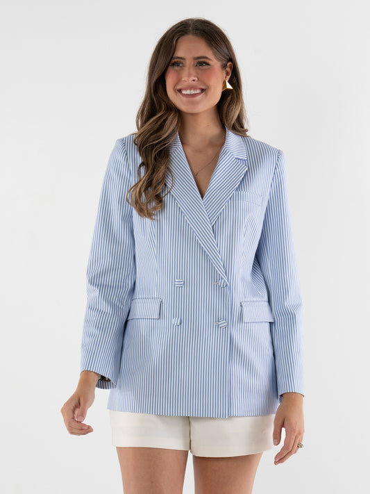 Bristol Blazer - Grapemist Stripe