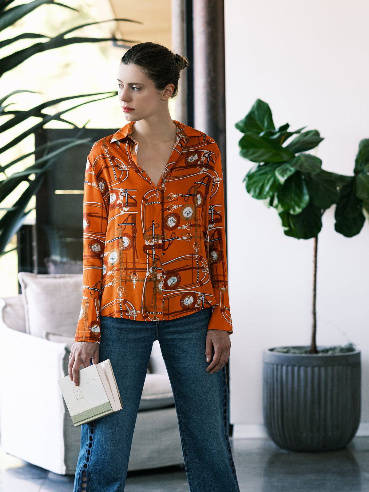 Daria French Cuff Silk Blouse - Monserrat