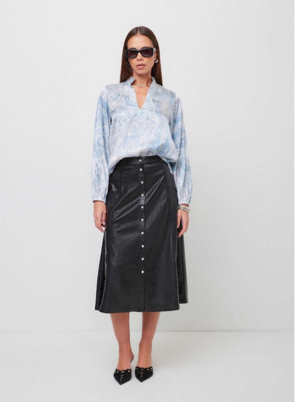 Esmeralda Faux Leather Skirt