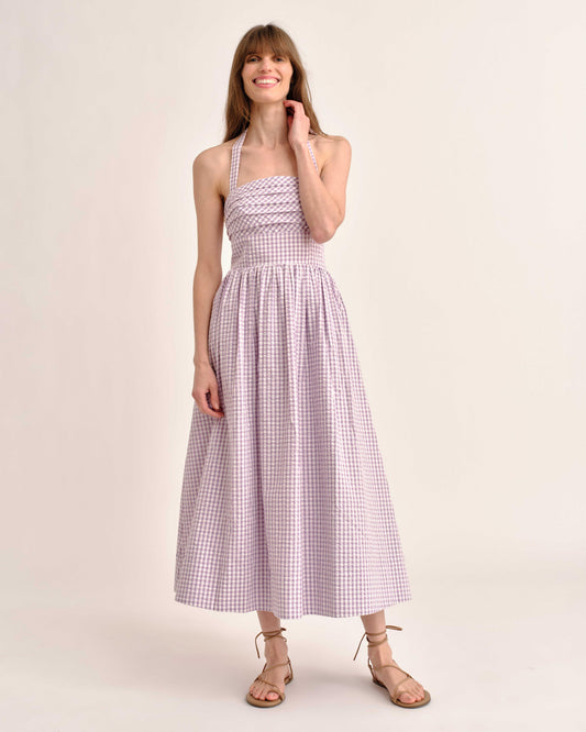 SP26 Chalmers Halter Midi Dress-Wisteria