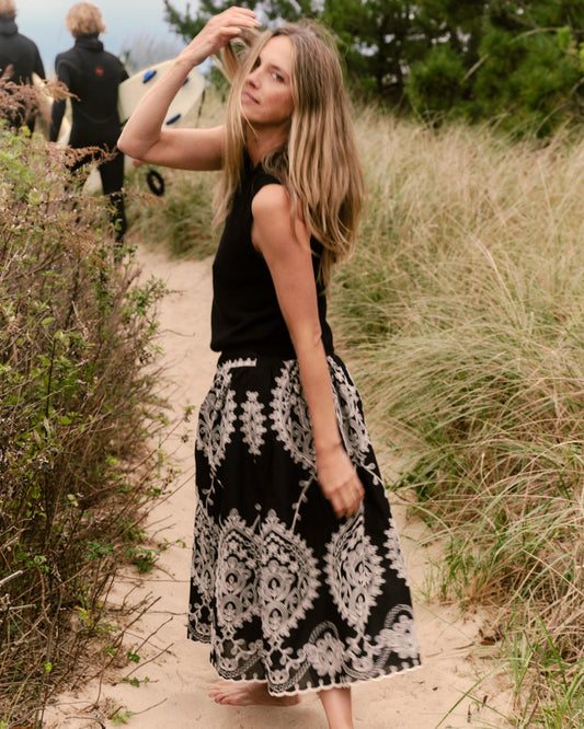 SP26 Georgia Midi Skirt-Noir