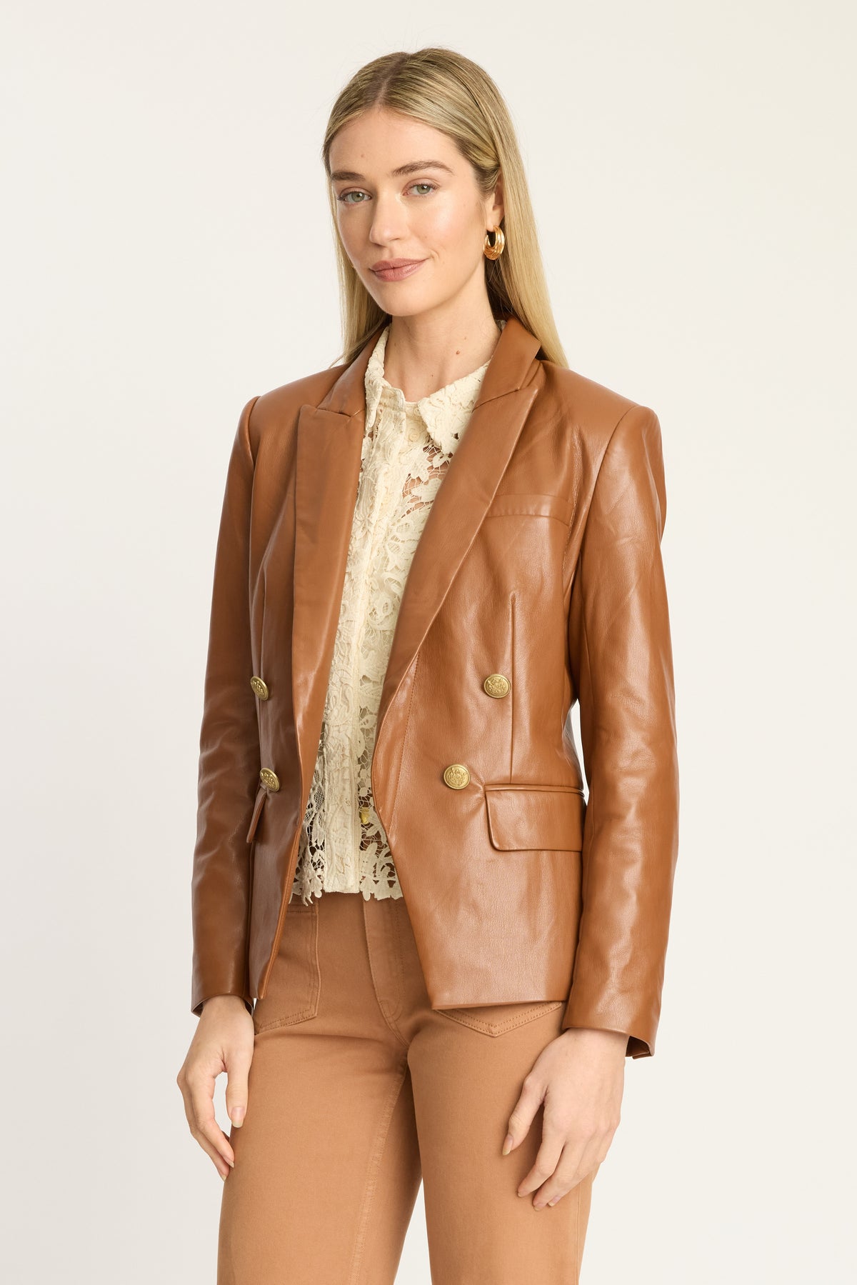 Kindra Jacket in Tobacco Vegan Leather