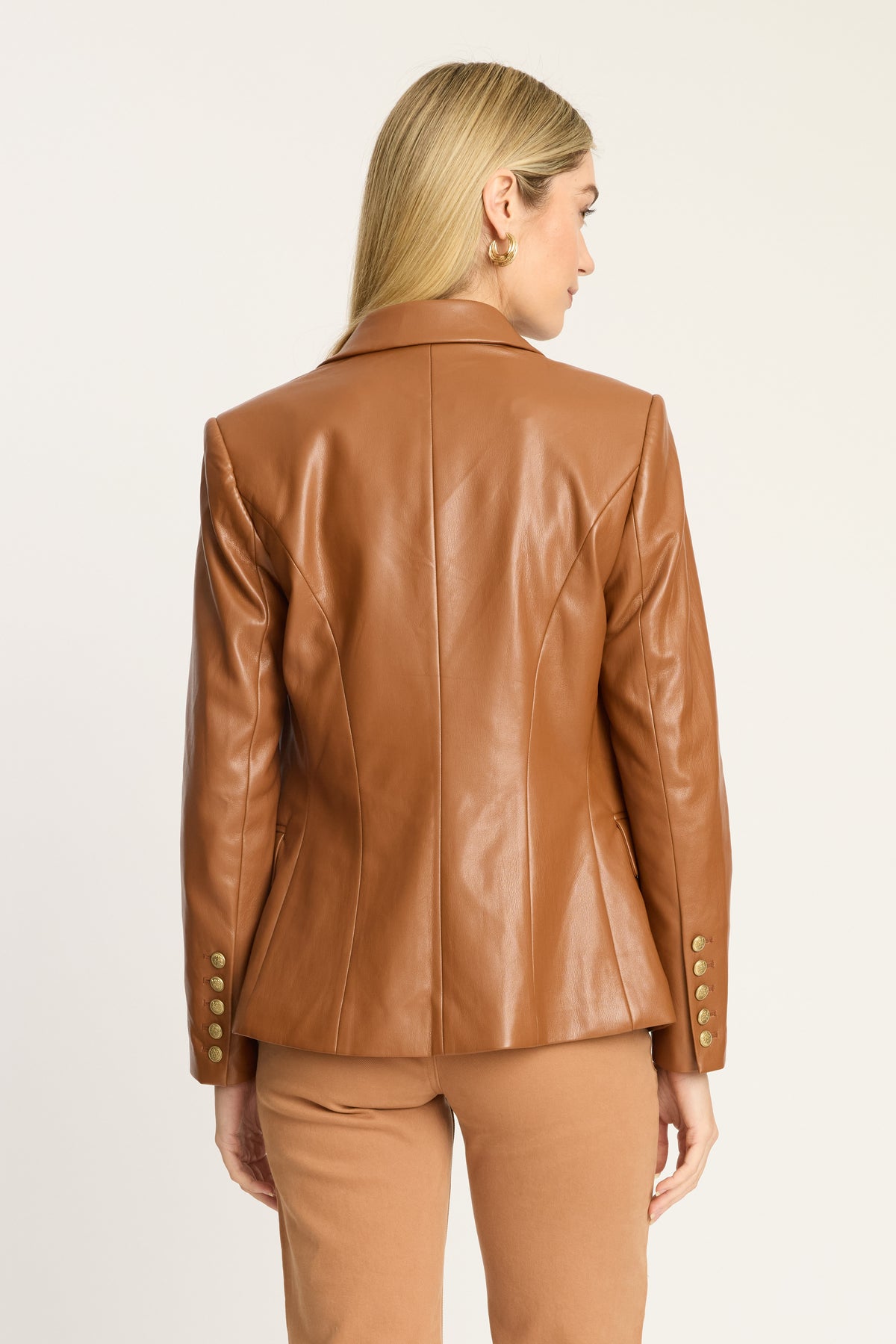 Kindra Jacket in Tobacco Vegan Leather