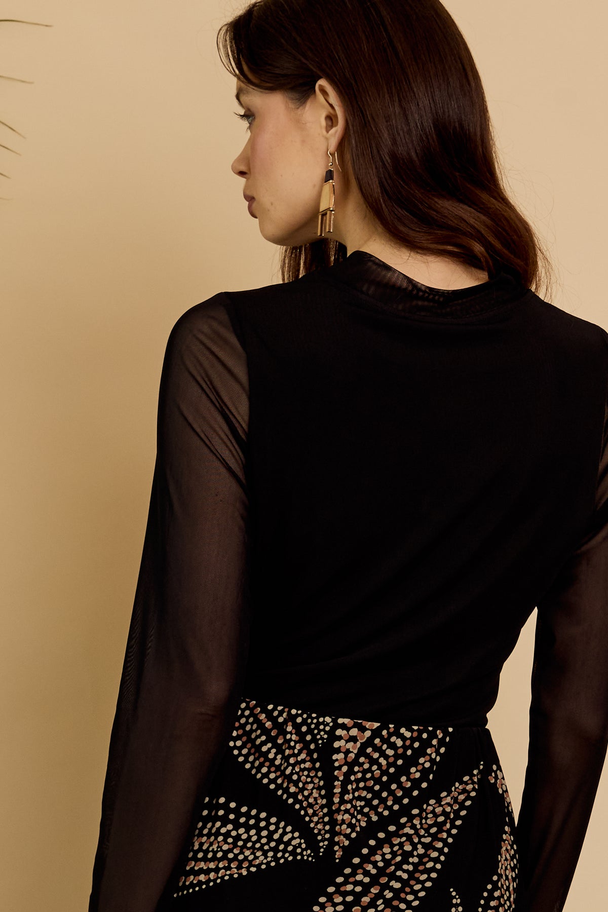 Marta Top in Black Powermesh