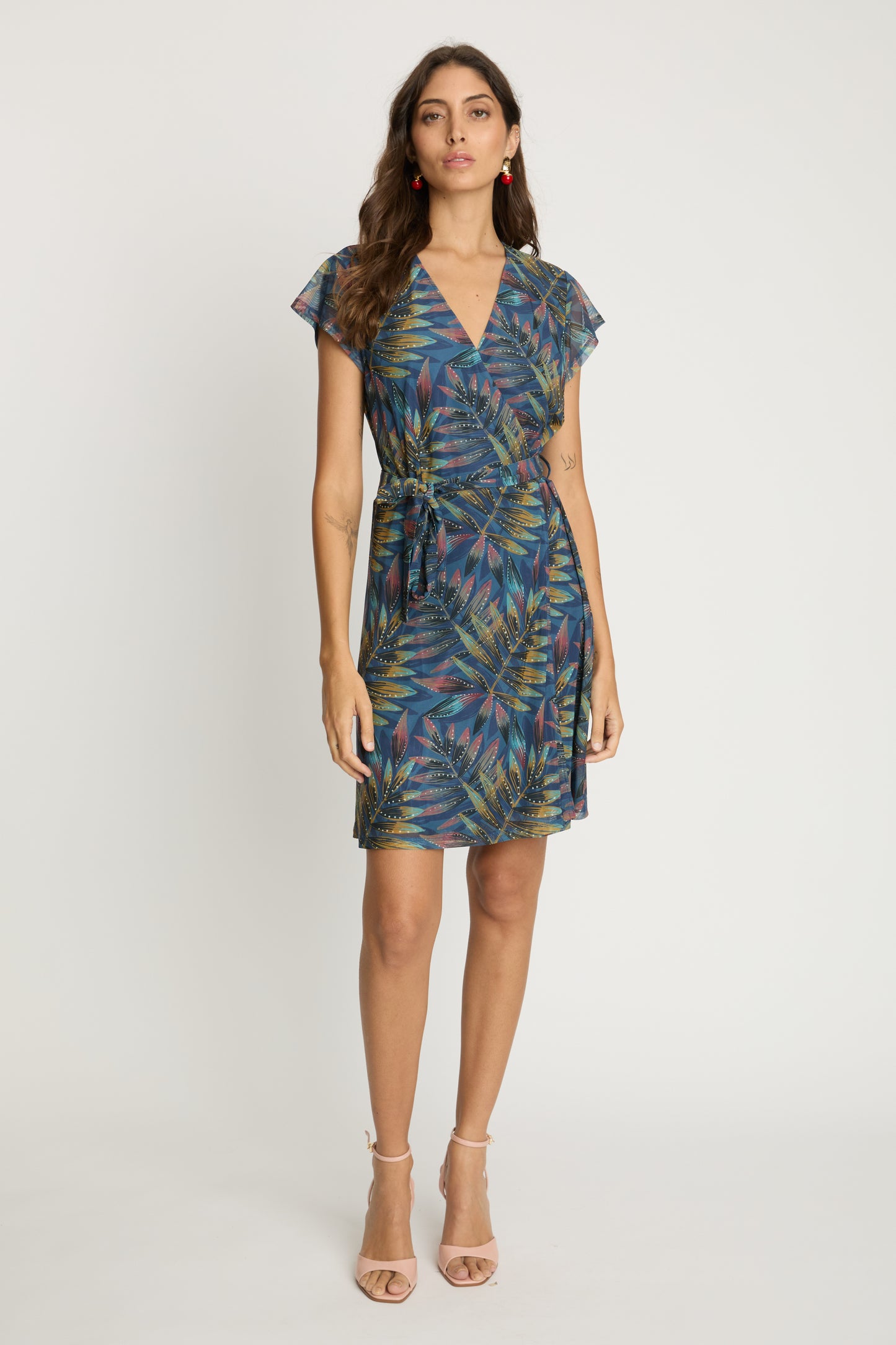 Camden Dress in Midnight Palm