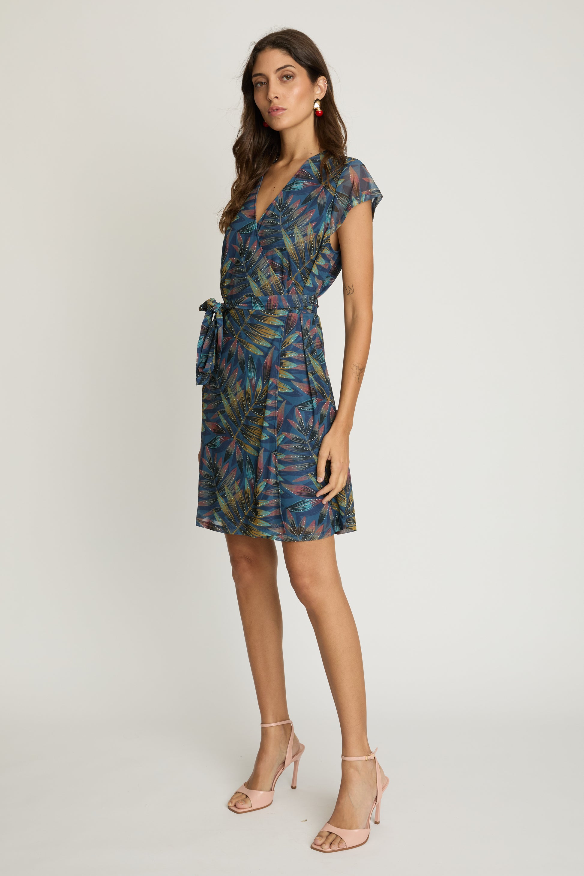 Camden Dress in Midnight Palm
