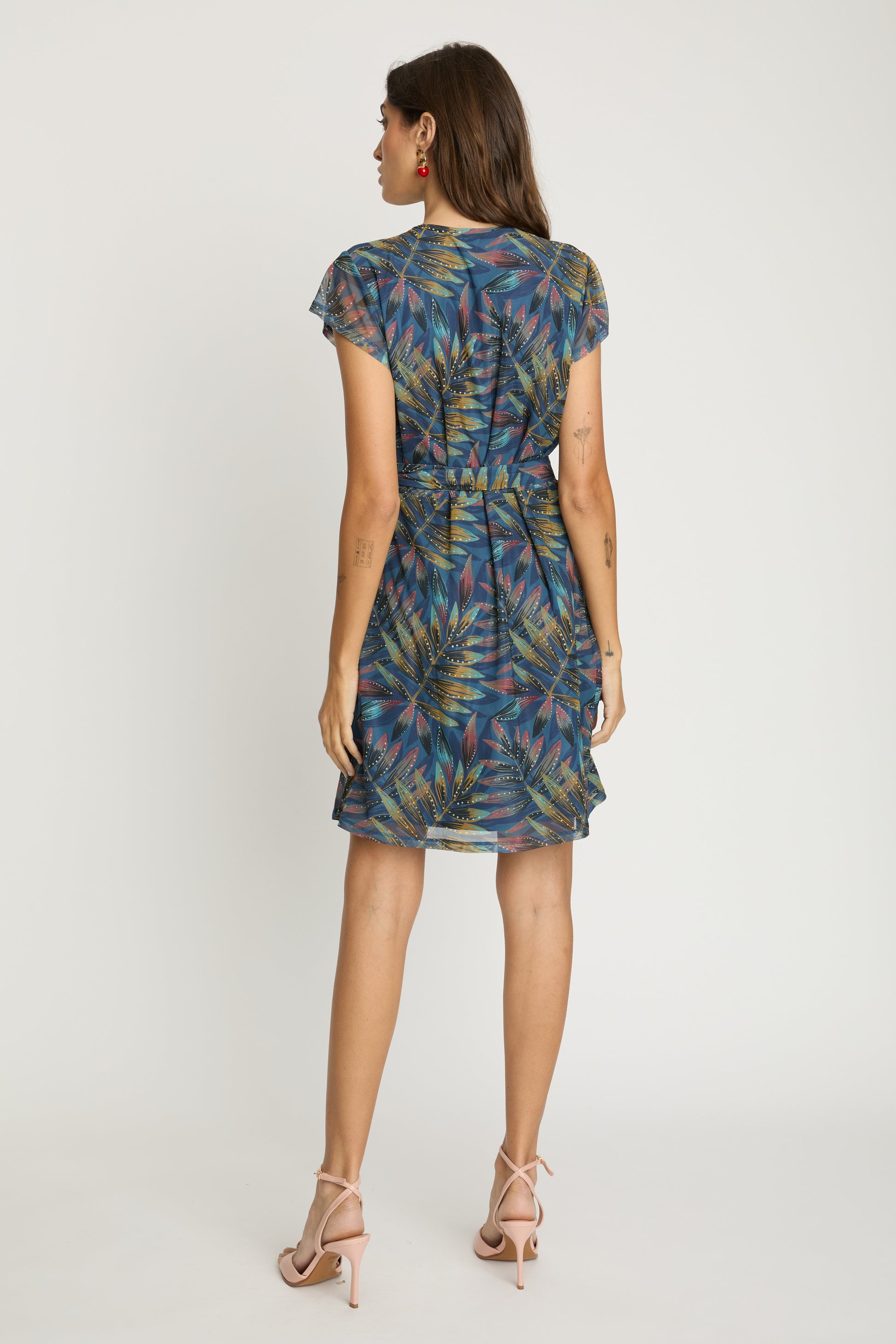 Camden Dress in Midnight Palm