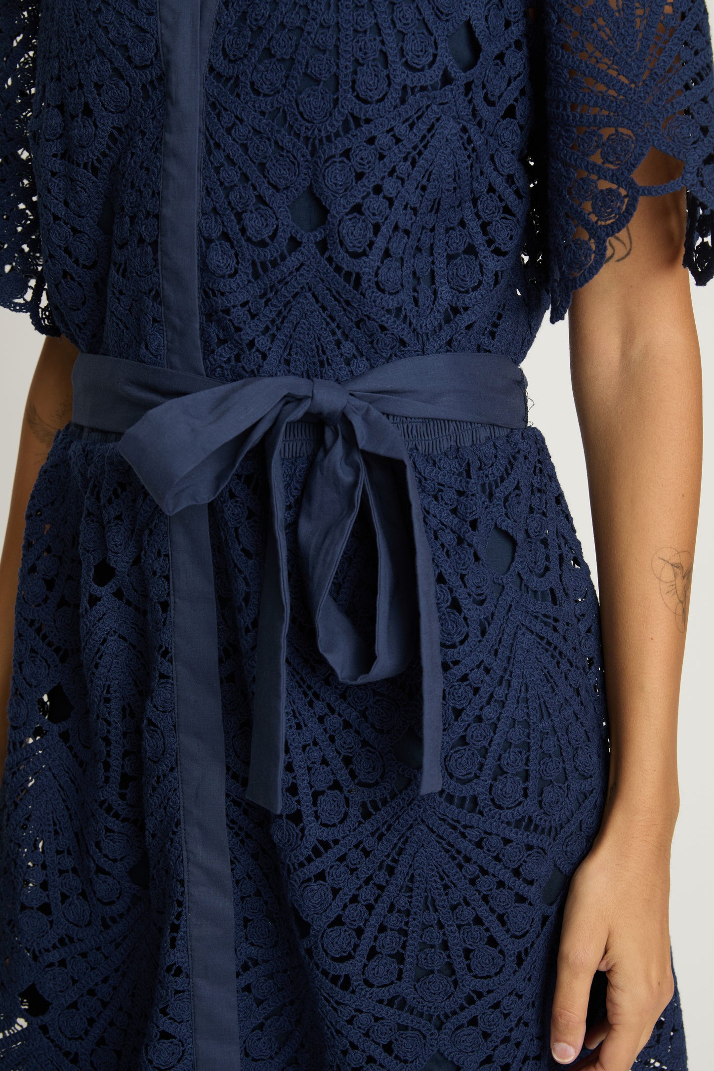 Eloise Dress in Navy Lace