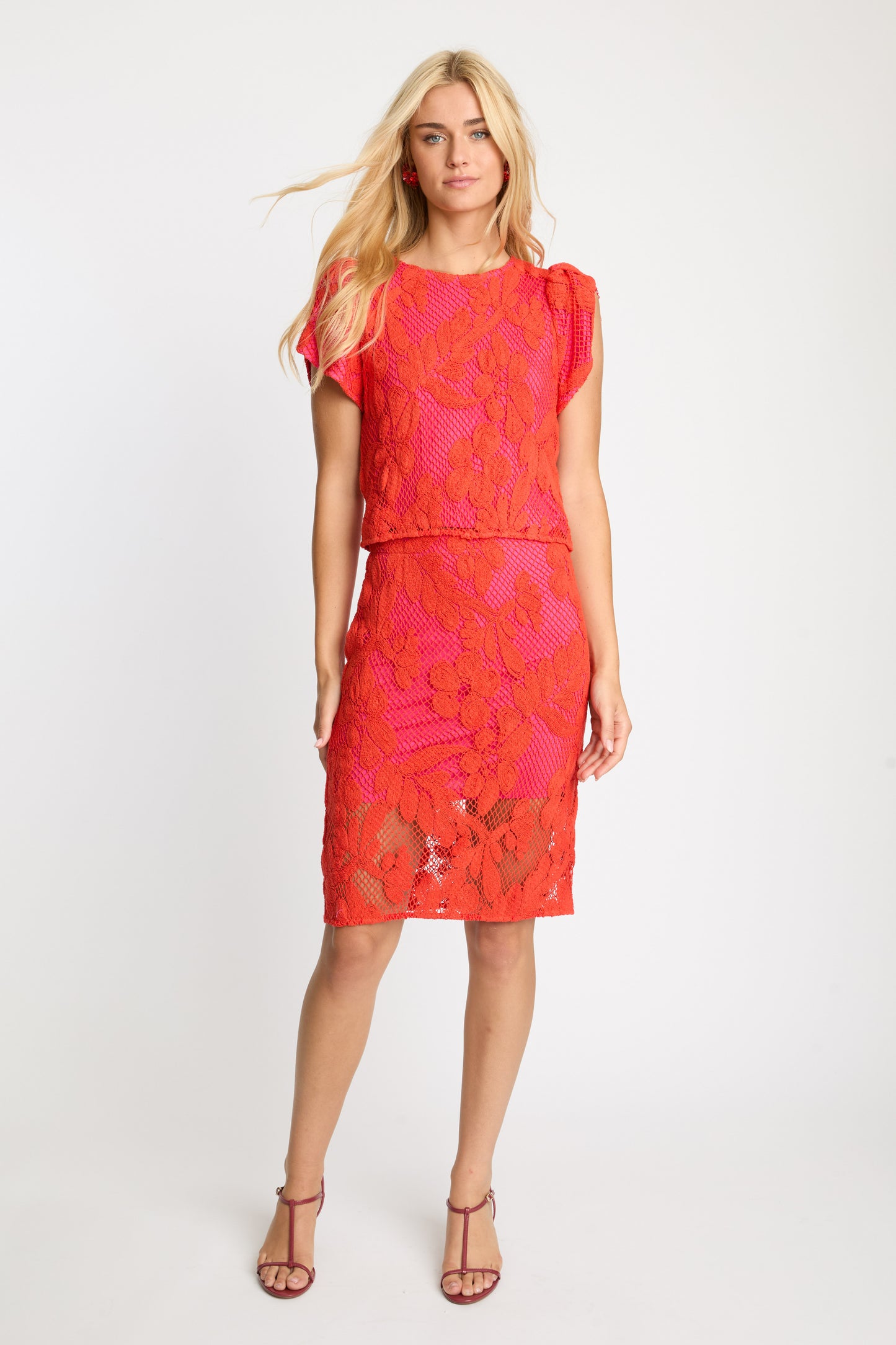 Judy Top in Raspberry Lace