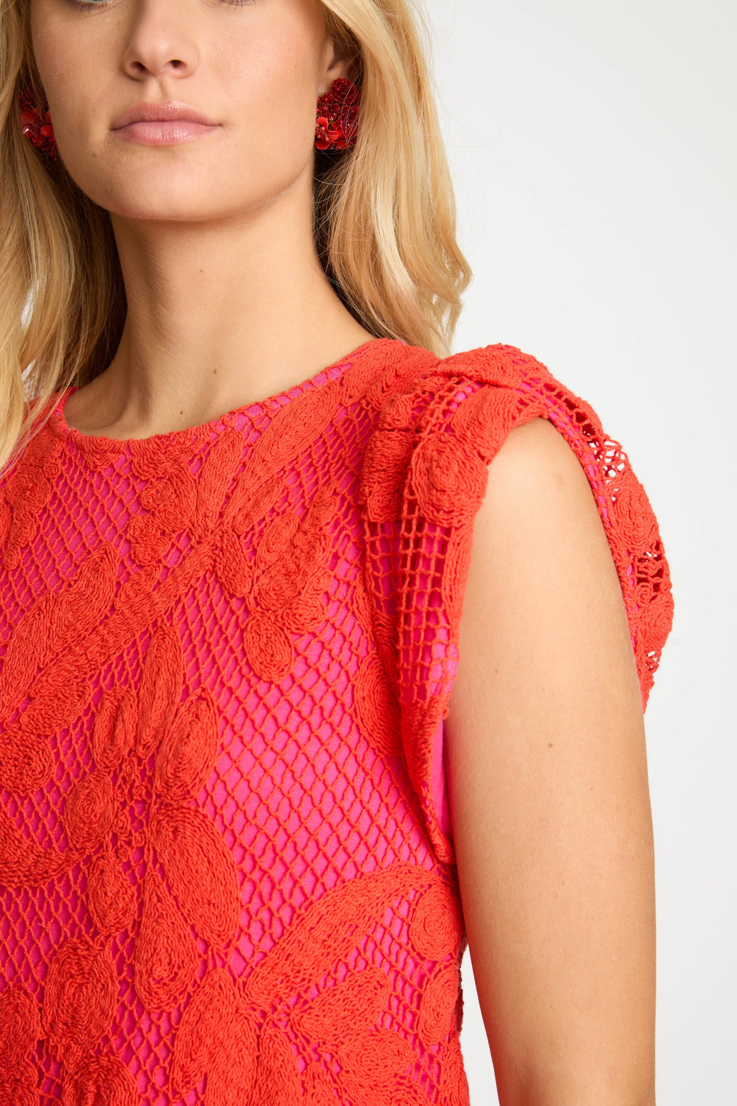 Judy Top in Raspberry Lace
