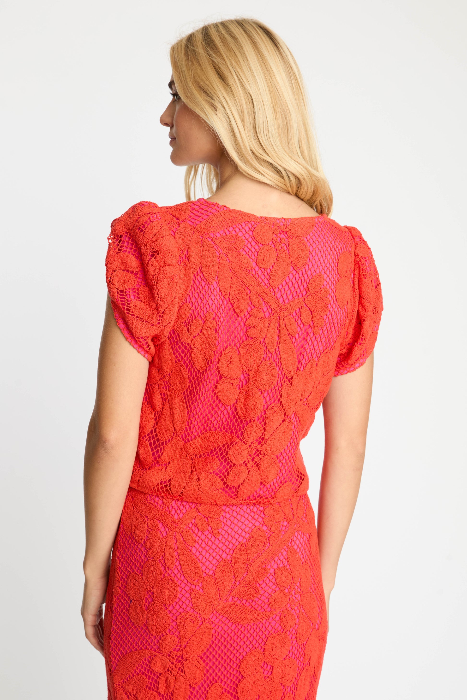 Judy Top in Raspberry Lace