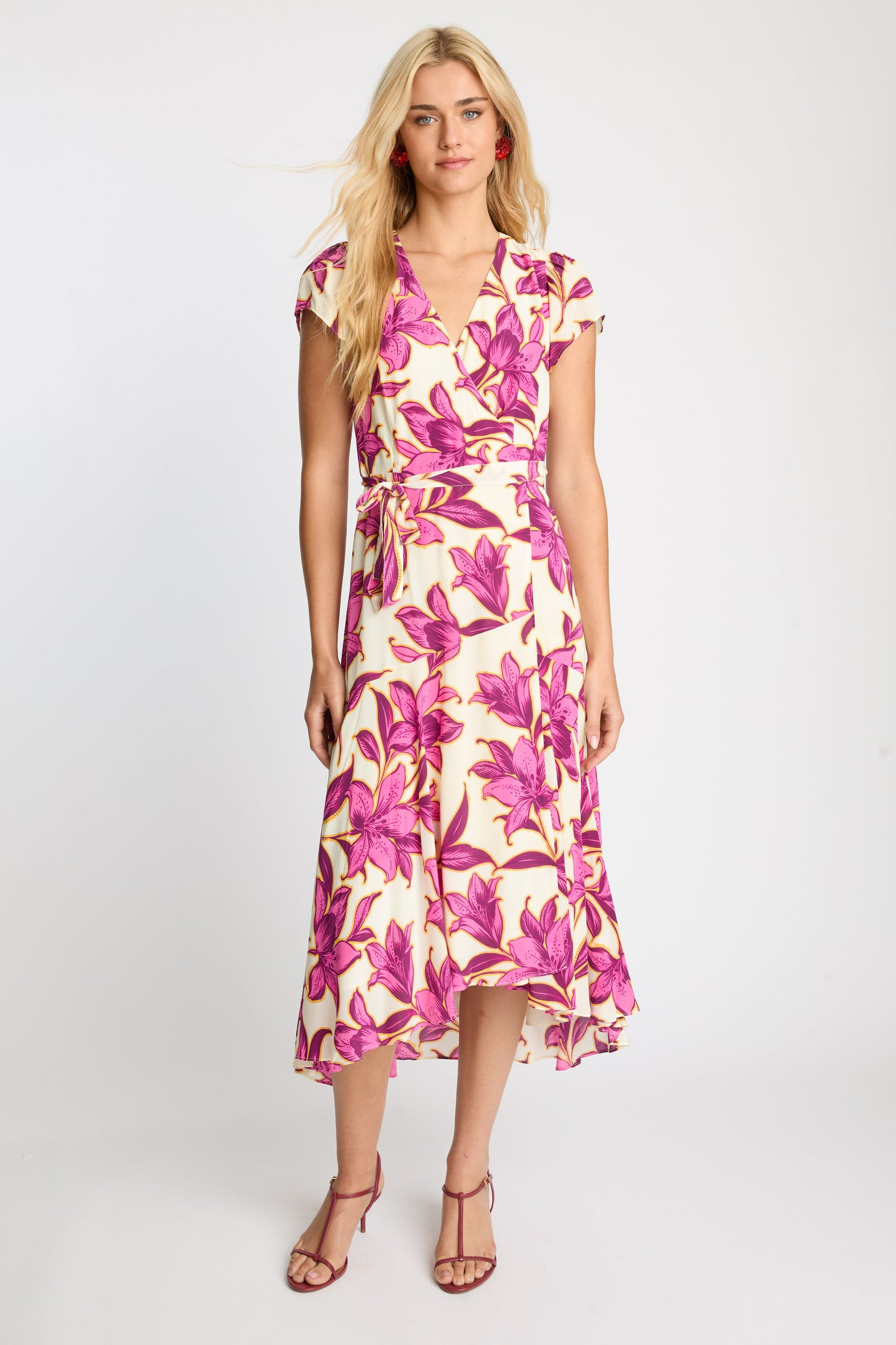 Lila Dress in Fuchsia Floret