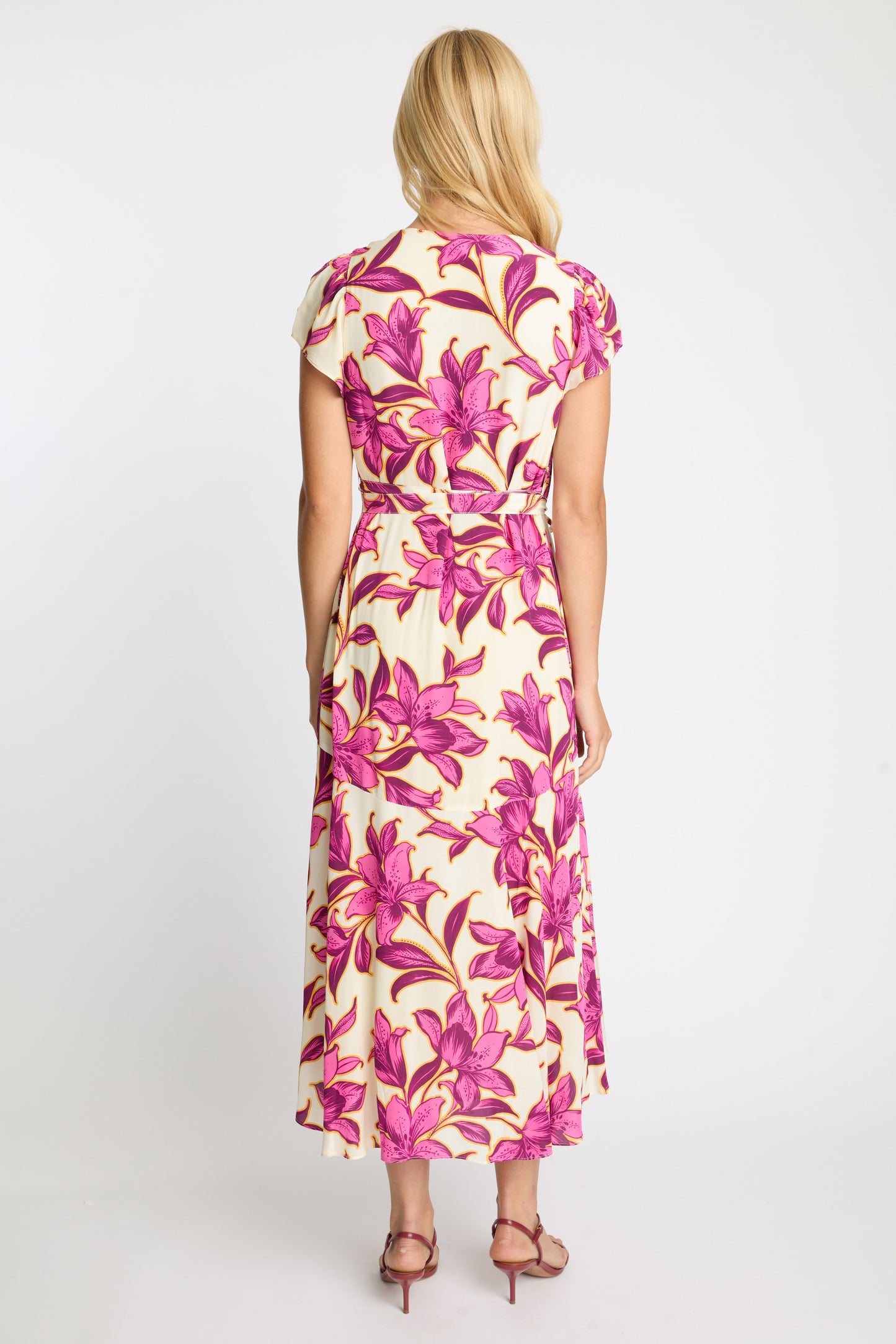 Lila Dress in Fuchsia Floret