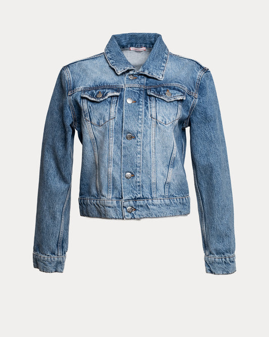 Taylor Sweetheart Jacket Heart Embroidery Cotton Navy