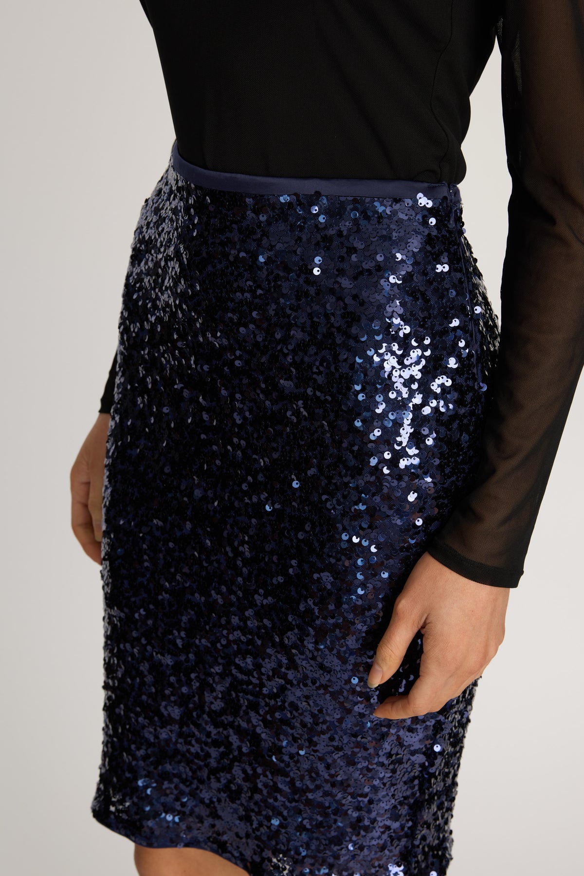 Tillie Skirt in Navy Sequin