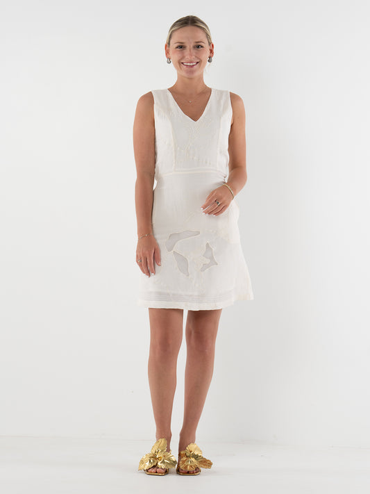 Twiggy Dress - Gardenia White