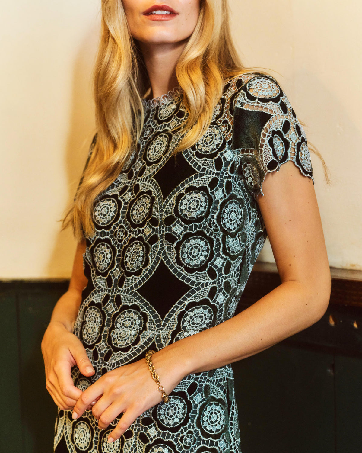 HO26 Waverly Lace Dress-Emerald