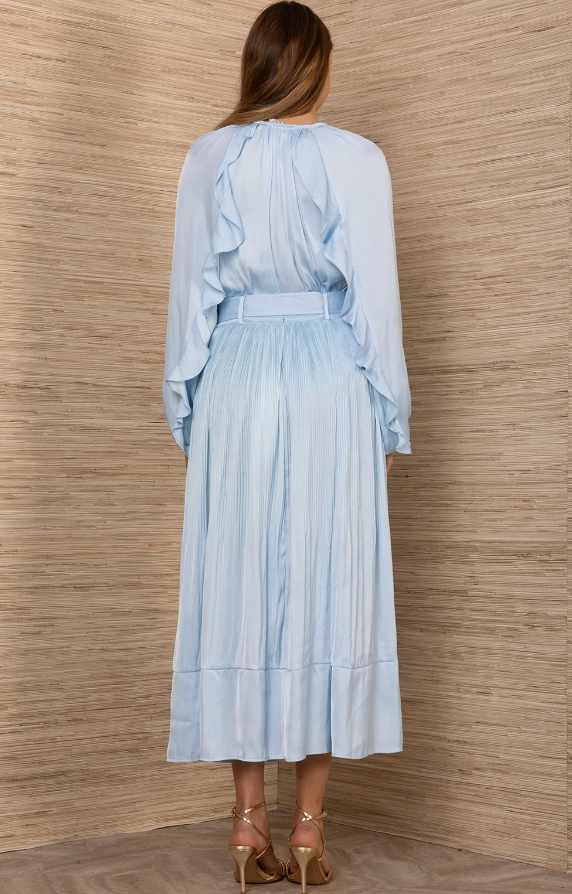 Pleated Silk Skirt