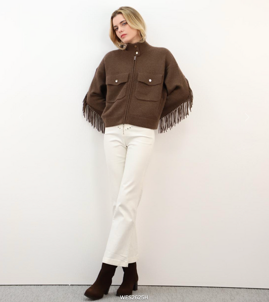 Stand Collar Cashmere Jacket