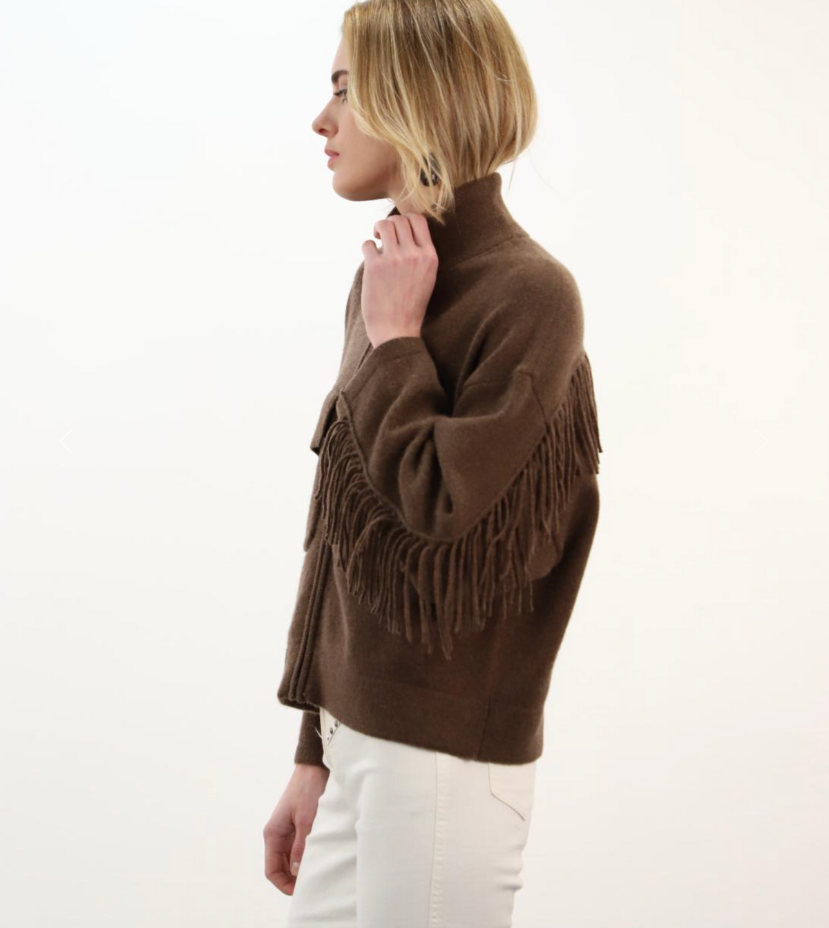 Stand Collar Cashmere Jacket
