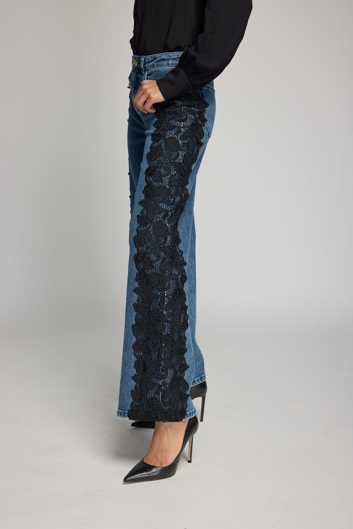 GEORGIA LACE COMBO JEANS