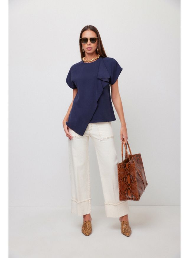 Patch Pocket Cuffed Jeans