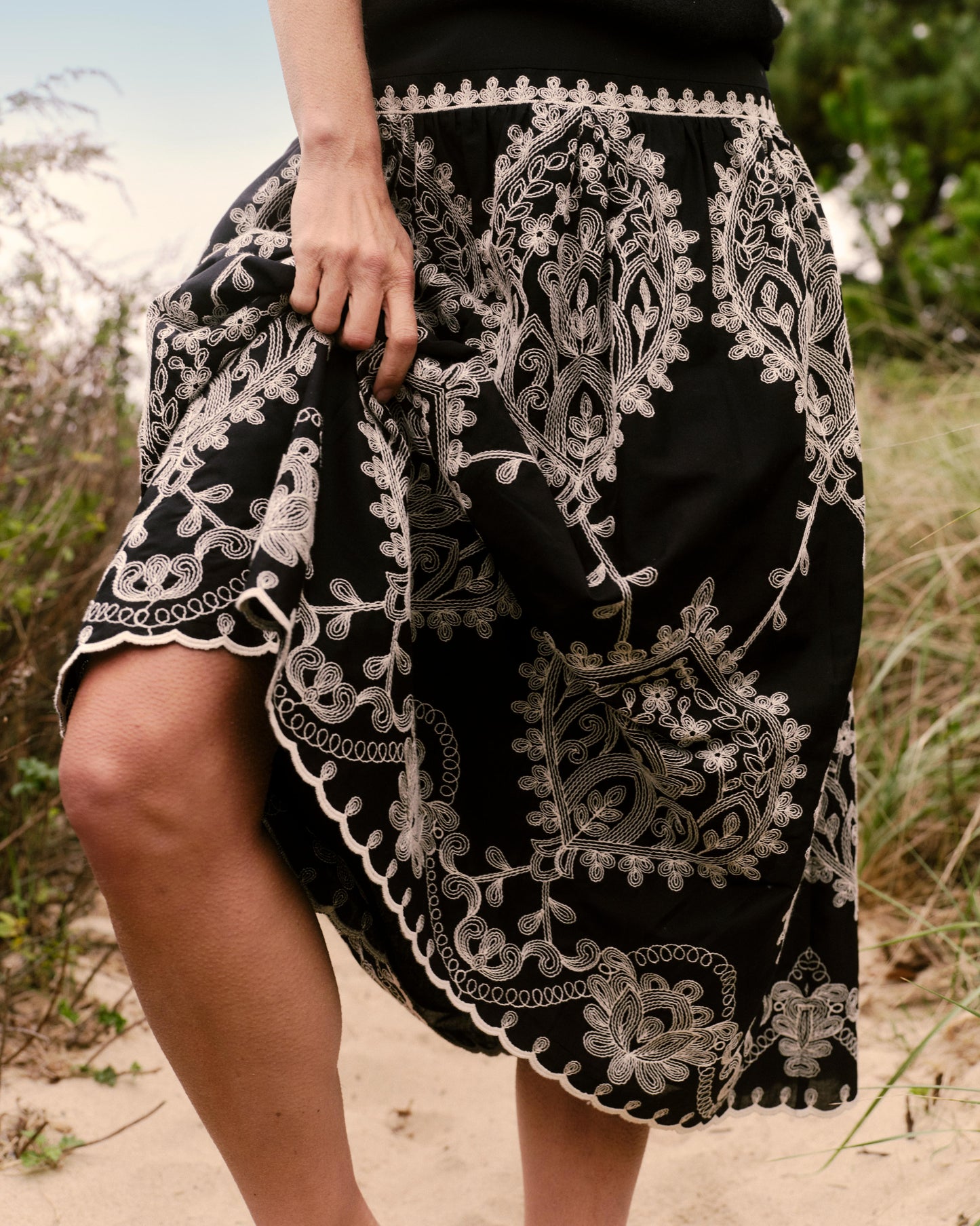 SP26 Georgia Midi Skirt-Noir