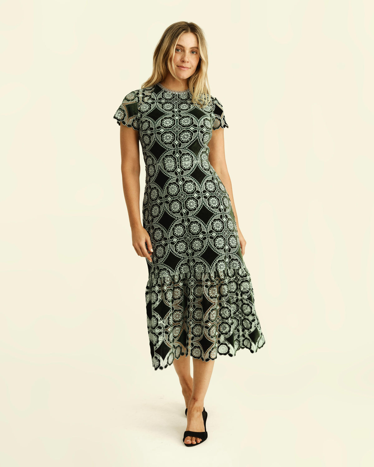 HO26 Waverly Lace Dress-Emerald