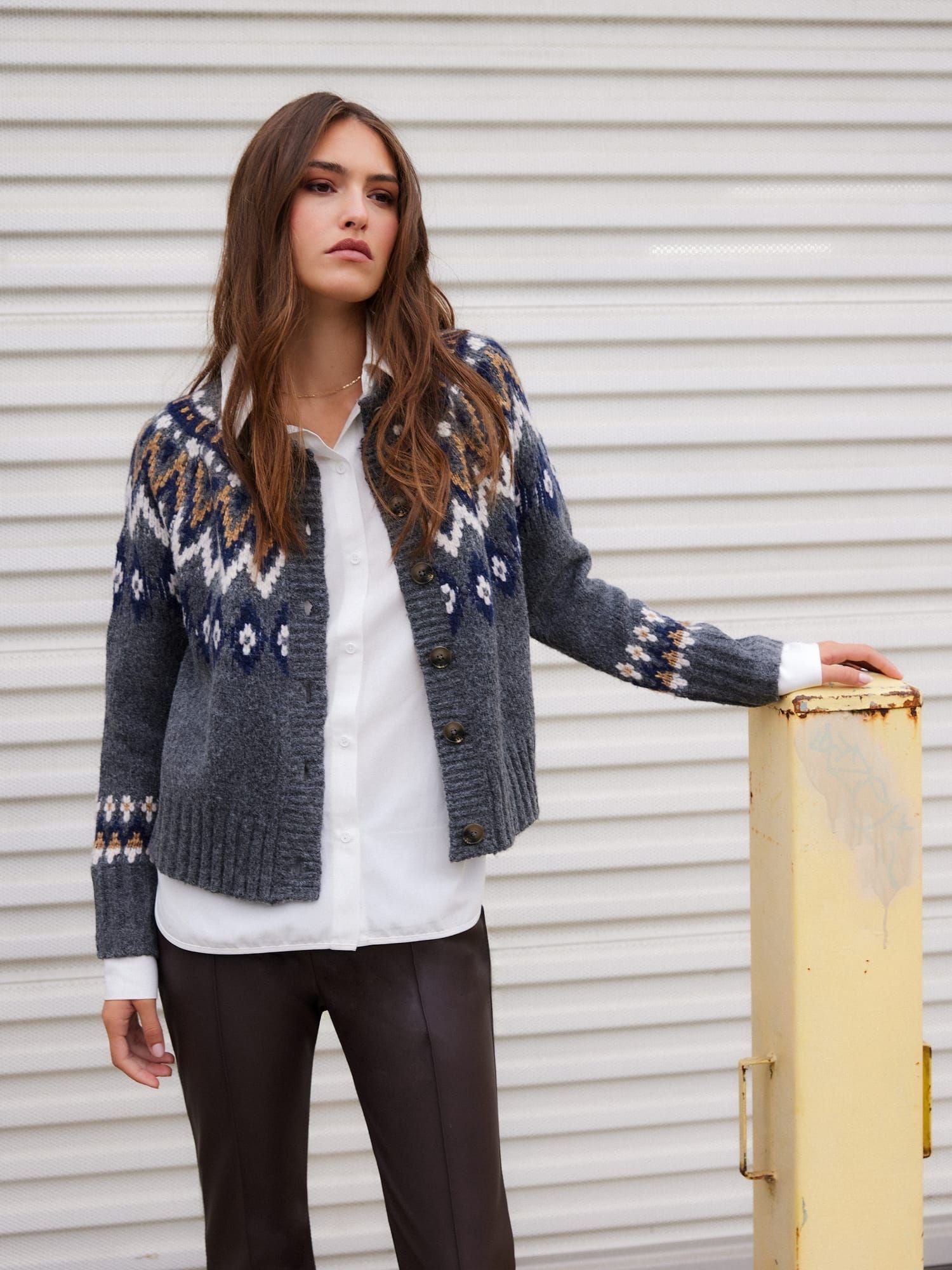 Alina Mixed Media Cardigan